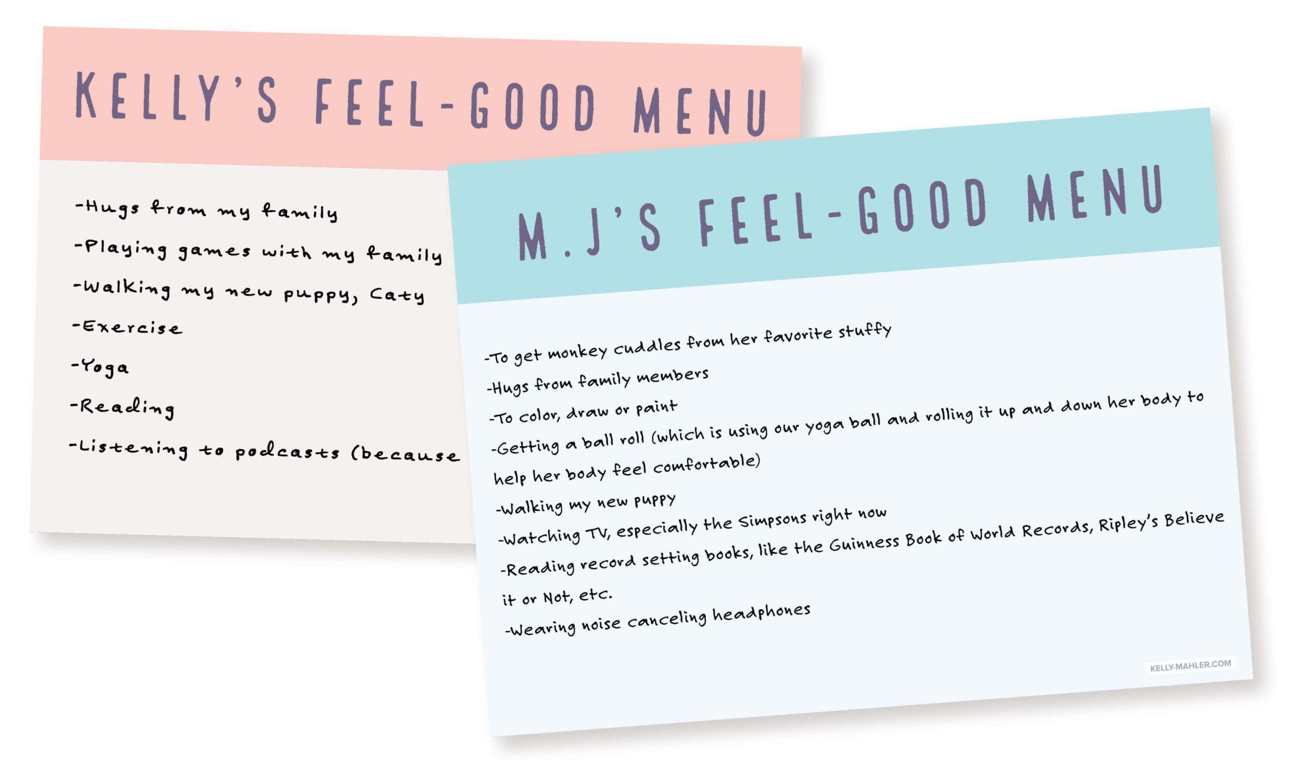 sample menus to Promote Feel-Good Emotions