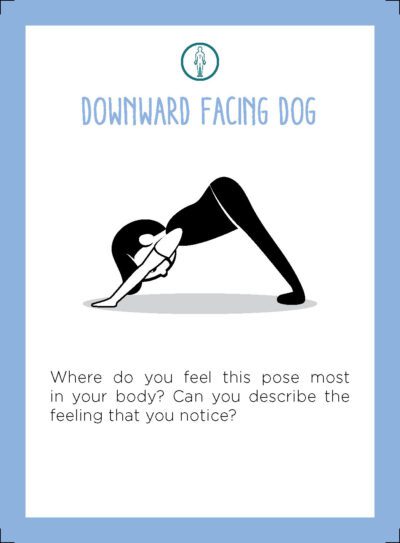downward facing dog yoga card
