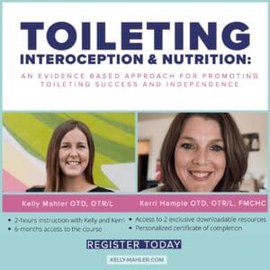 promotional graphic for Kelly's on demand course on toileting